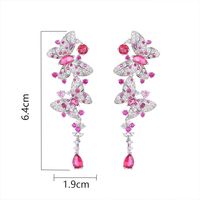 1 Pair Elegant Glam Butterfly Plating Inlay Copper Zircon Rhodium Plated Silver Plated Drop Earrings main image 2