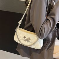 Women's Medium Pu Leather Solid Color Butterfly Classic Style Zipper Underarm Bag main image 4