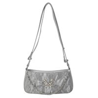 Women's Medium Pu Leather Solid Color Butterfly Classic Style Zipper Underarm Bag sku image 4