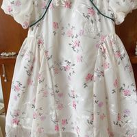 Chinoiserie Classical Ditsy Floral Embroidery Lace Bowknot Polyester Girls Dresses main image 7