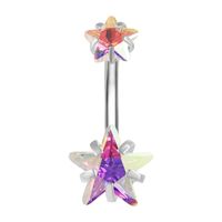 1 Piece Belly Rings Modern Style Cool Style Pentagram 304 Stainless Steel Inlay Zircon Belly Rings main image 4