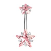 1 Piece Belly Rings Modern Style Cool Style Pentagram 304 Stainless Steel Inlay Zircon Belly Rings main image 5