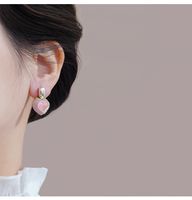 1 Pair Cute Lady Sweet Peach Zinc Alloy Ear Studs main image 3