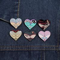 Cartoon Style Cute Cowboy Style Letter Heart Shape Alloy Stamping Stoving Varnish Women's Brooches main image 3