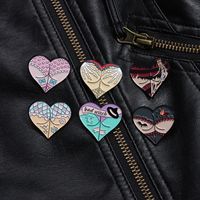 Cartoon Style Cute Cowboy Style Letter Heart Shape Alloy Stamping Stoving Varnish Women's Brooches main image 1