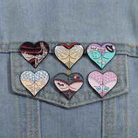 Cartoon Style Cute Cowboy Style Letter Heart Shape Alloy Stamping Stoving Varnish Women's Brooches main image 5