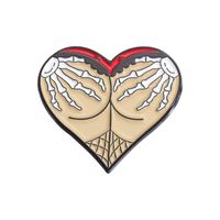 Estilo De Dibujos Animados Lindo Estilo Vaquero Letra Forma De Corazón Aleación Estampado Barniz De Estufa Mujeres Broches sku image 1