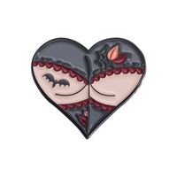 Estilo De Dibujos Animados Lindo Estilo Vaquero Letra Forma De Corazón Aleación Estampado Barniz De Estufa Mujeres Broches sku image 2