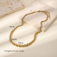 304 Stainless Steel Glass Elegant Lady Classic Style Round Solid Color Necklace main image 4
