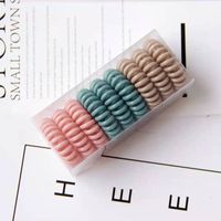 Women's Preppy Style Solid Color Plastic Resin Dyeing Gradient Three-dimensional Hair Tie Rubber Band sku image 1