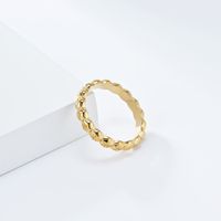 Formal Solid Color 304 Stainless Steel 18K Gold Plated Rings In Bulk main image 4
