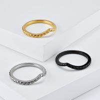 Simple Style Solid Color 304 Stainless Steel 18K Gold Plated Rings In Bulk main image 1