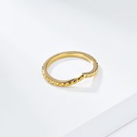 Simple Style Solid Color 304 Stainless Steel 18K Gold Plated Rings In Bulk sku image 9