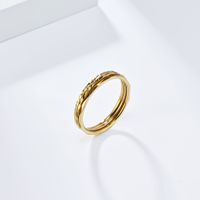 Punk Solid Color 304 Stainless Steel 18K Gold Plated Rings In Bulk main image 2