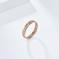 Punk Solid Color 304 Stainless Steel 18K Gold Plated Rings In Bulk main image 5