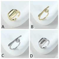 Glam Cute Solid Color Alloy Asymmetrical Women's Rings main image 2