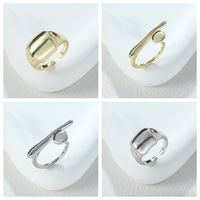 Glam Cute Solid Color Alloy Asymmetrical Women's Rings main image 1