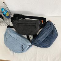 Unisex Classic Style Streetwear Solid Color Denim Waist Bags main image 1