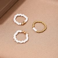 Simple Style Classic Style Color Block Plastic Beaded Women's Rings main image 4