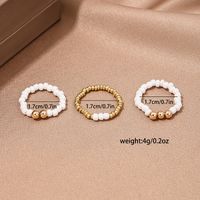Simple Style Classic Style Color Block Plastic Beaded Women's Rings main image 5