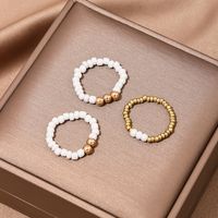 Simple Style Classic Style Color Block Plastic Beaded Women's Rings main image 3