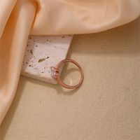 Copper Rose Gold Plated Elegant Modern Style Classic Style Inlay Maple Leaf Petal Zircon Rings main image 8