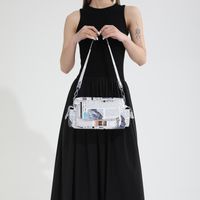 Women's Medium Pu Leather Newspaper Streetwear Flip Cover Shoulder Bag sku image 2