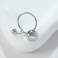 Elegante Estilo Simple Bola Mariposa Aleación Asimétrico Embutido Circón Mujeres Anillos Abiertos Anillos sku image 3