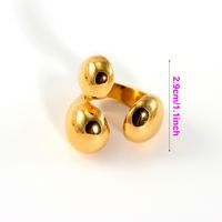304 Stainless Steel 18K Gold Plated Casual Modern Style Asymmetrical Irregular Geometric No Inlay Open Rings Rings main image 4