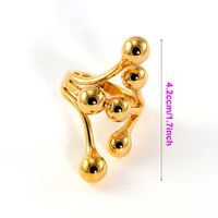 304 Stainless Steel 18K Gold Plated Casual Modern Style Asymmetrical Irregular Geometric No Inlay Open Rings Rings sku image 1