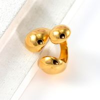 304 Stainless Steel 18K Gold Plated Casual Modern Style Asymmetrical Irregular Geometric No Inlay Open Rings Rings main image 9