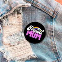 Casual Cute Modern Style Round Letter Rainbow Alloy Printing Unisex Brooches main image 1