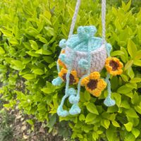 Hand-crocheted Chlorophytum Potted Yarn Car Rearview Mirror Creative Ornament sku image 38