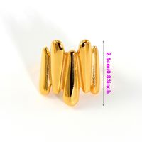 Acero Inoxidable 304 Chapados en oro de 18k Casual Estilo Moderno Asimétrico Irregular Geométrico Sin Incrustaciones Anillos Abiertos Anillos sku image 3