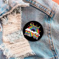 Cartoon Style Cute MAMA Letter Rainbow Alloy Printing And Dyeing Unisex Brooches main image 9
