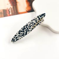 Frau Einfacher Stil Marmor Leopard Acetatplatten Metall Haarkrallen sku image 2