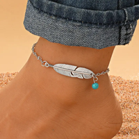 Beach Tropical Solid Color Alloy Wholesale Anklet main image 2