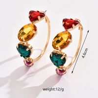 1 Pair IG Style Shiny Geometric Inlay Alloy Rhinestones Earrings main image 7