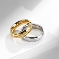 Simple Style Letter 304 Stainless Steel 18K Gold Plated Rings In Bulk main image 1