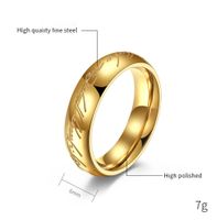 Simple Style Letter 304 Stainless Steel 18K Gold Plated Rings In Bulk main image 2