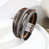 Classic Style Circle Pu Leather Handmade Women's Bangle main image 5