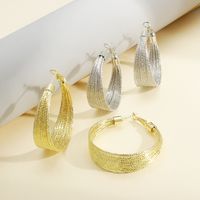 1 Pair Basic Modern Style Solid Color Plating Alloy Copper 18K Gold Plated Silver Plated Hoop Earrings main image 1