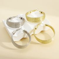 1 Pair Basic Modern Style Solid Color Plating Alloy Copper 18K Gold Plated Silver Plated Hoop Earrings main image 4