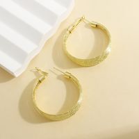 1 Pair Basic Modern Style Solid Color Plating Alloy Copper 18K Gold Plated Silver Plated Hoop Earrings main image 5