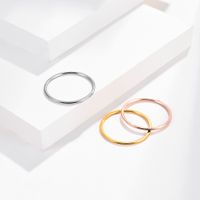 Simple Style Solid Color 304 Stainless Steel 18K Gold Plated Rings In Bulk main image 1