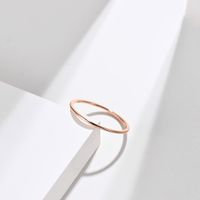 Simple Style Solid Color 304 Stainless Steel 18K Gold Plated Rings In Bulk main image 4