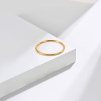 Simple Style Solid Color 304 Stainless Steel 18K Gold Plated Rings In Bulk main image 3