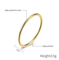 Simple Style Solid Color 304 Stainless Steel 18K Gold Plated Rings In Bulk main image 2