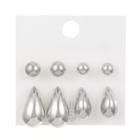 1 Set Basic Simple Style Classic Style Round Water Droplets CCB Ear Studs sku image 1