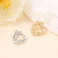 1 Piece Copper Zircon 18K Gold Plated White Gold Plated Round Snake Polished Pendant main image 3